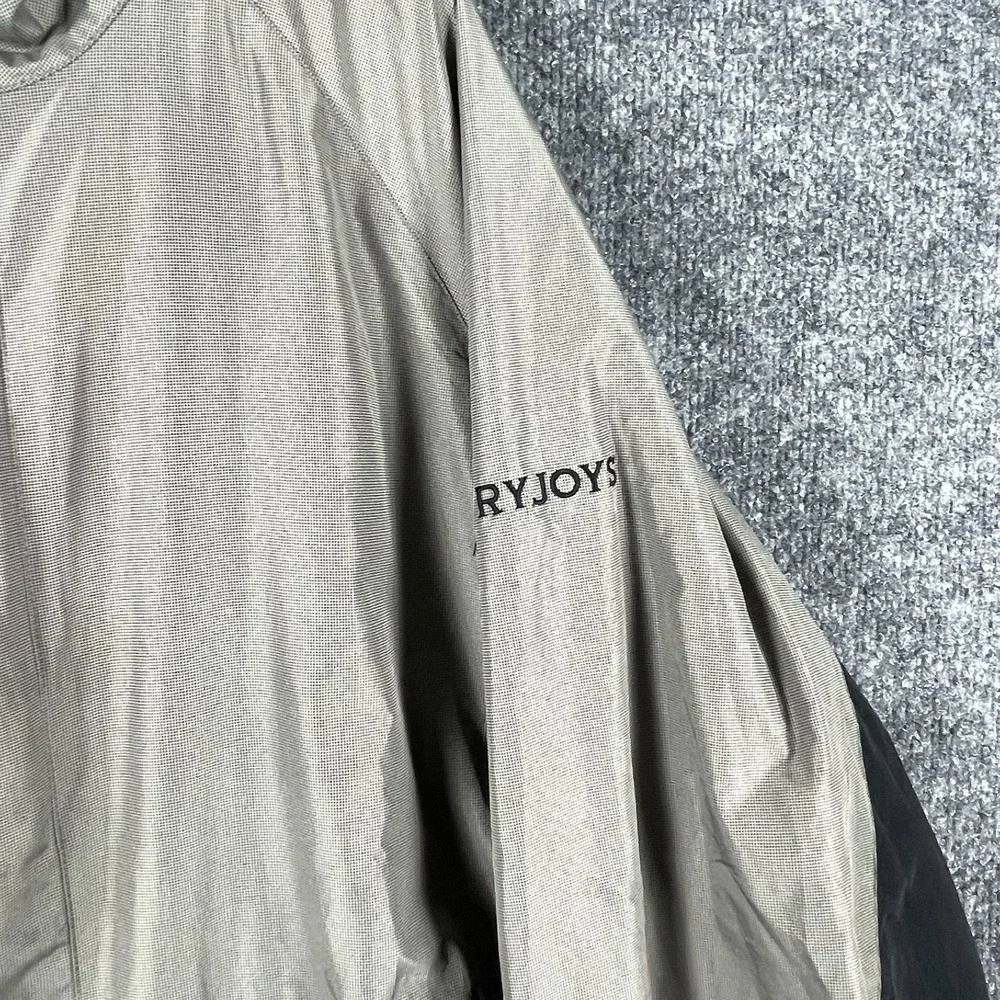 Footjoy Jacket Mens XL Gray Black Full Zip Lined Golf Wind Water Proof‎ Dryjoys